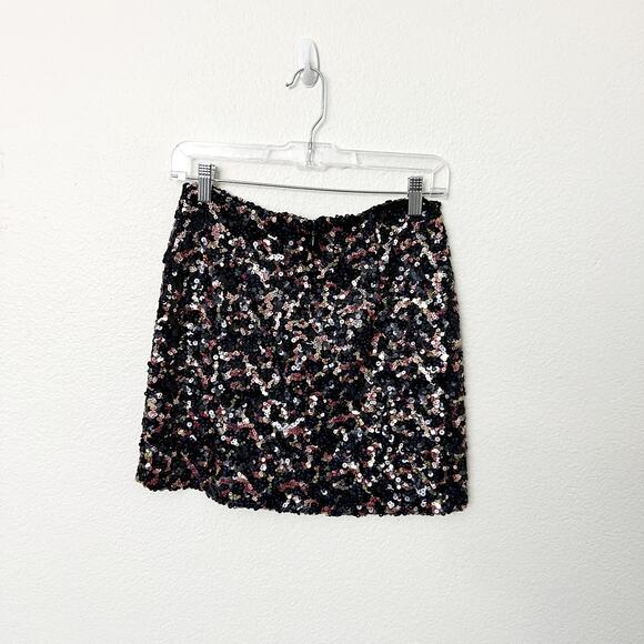 [Urban Outfitters] Darren Rainbow Sequined Side Slit Mini Skirt Party Size XS - Picture 4 of 12